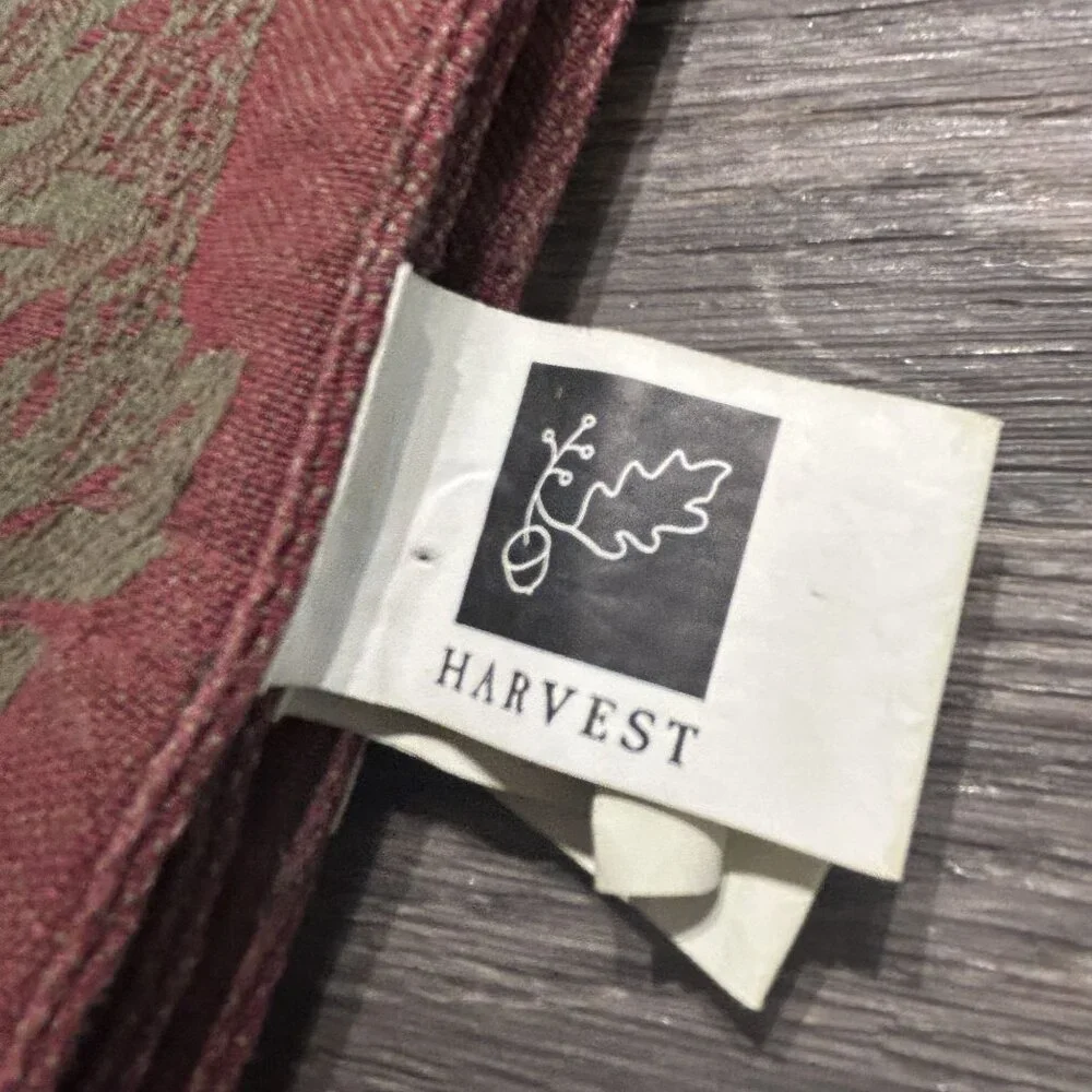 Kohls Harvest Autumn Jacquard Placemats Set of 4 Pumpkin Leaf Design 100% Cotton